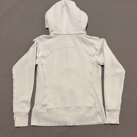 Lululemon Scuba Hoodie Size 6 White Solid Full Zip Gym Workout Training - Picture 5 of 5